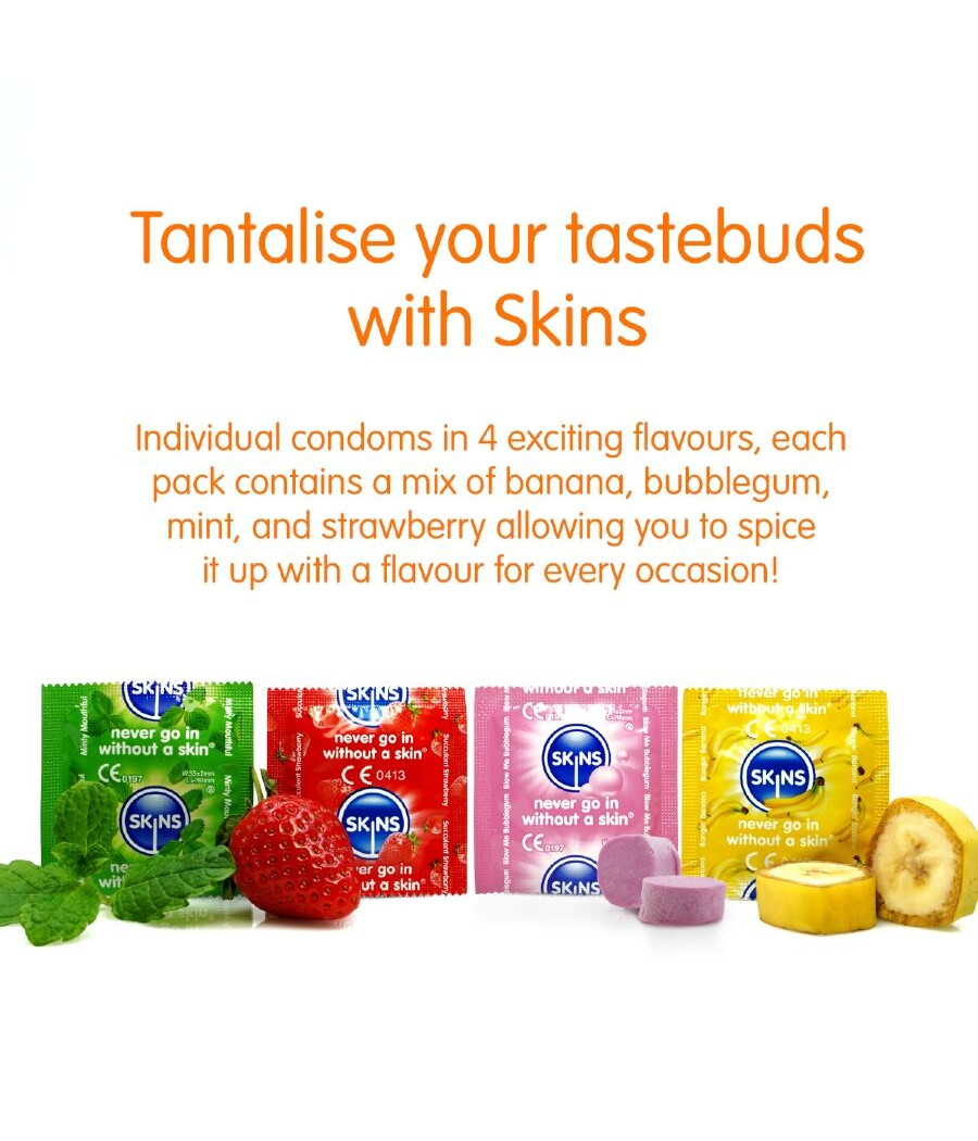 SKINS - MULTI FLAVORS PREMIUM CONDOMS PACK 16