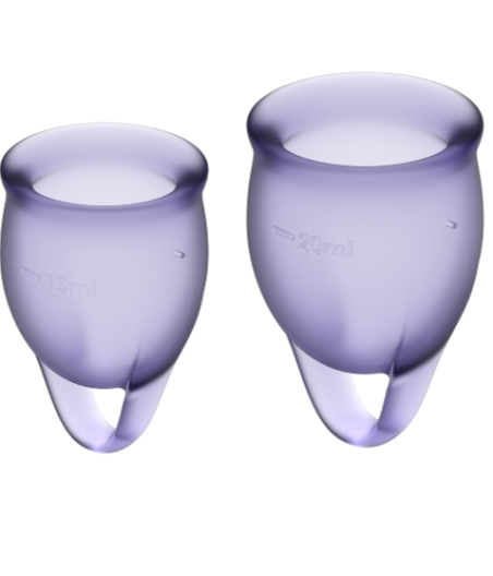 SATISFYER - COUPE MENSTRUELLE FEEL CONFIDENT VIOLET 15 + 20 ML