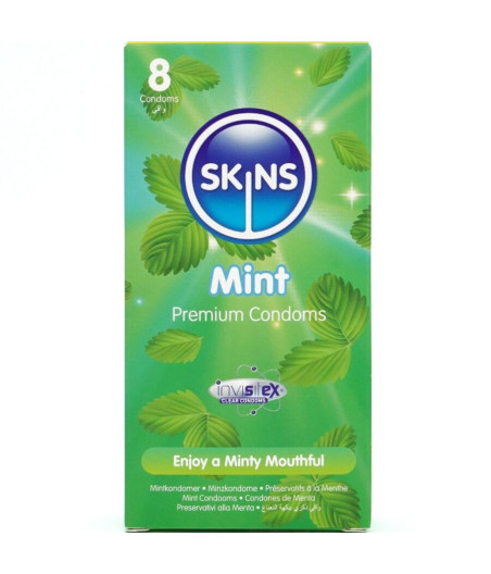 SKINS - PACK DE 8 PRÉSERVATIFS PREMIUM MENTHE