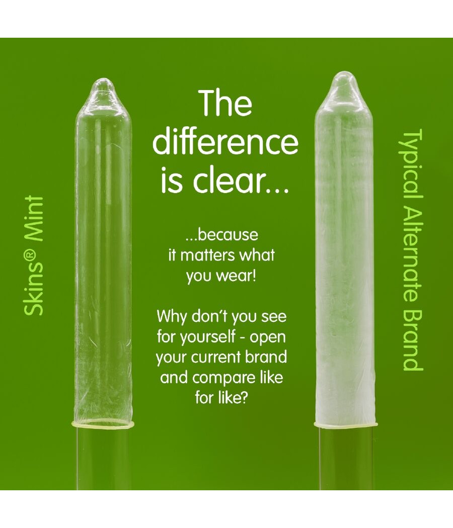 SKINS - PRESERVATIVI PREMIUM ALLA MENTA CONFEZIONE DA 8