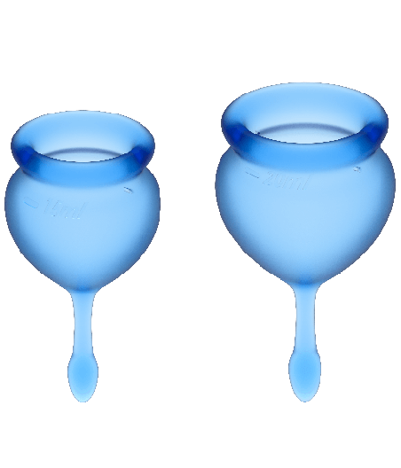 SATISFYER - FEEL GOOD MENSTRUAL CUP DUNKELBLAU 15 + 20 ML
