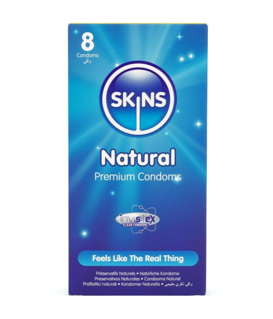 SKINS - PRESERVATIVI NATURALI PREMIUM CONFEZIONE DA 8