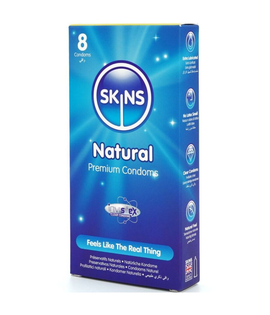 SKINS - PRESERVATIVI NATURALI PREMIUM CONFEZIONE DA 8