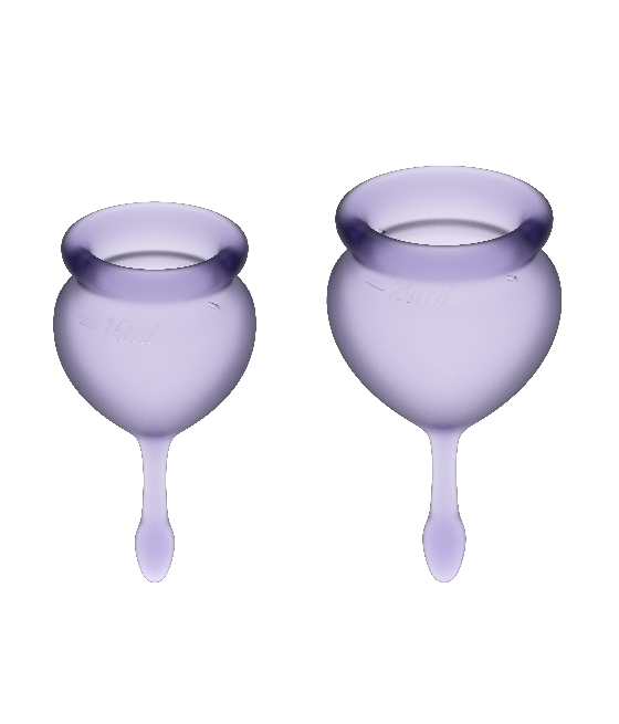 SATISFYER - FEEL GOOD COPO MENSTRUAL ROXO 15 + 20 ML