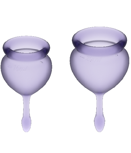 SATISFYER - COPPA MESTRUALE FEEL GOOD VIOLA 15 + 20 ML