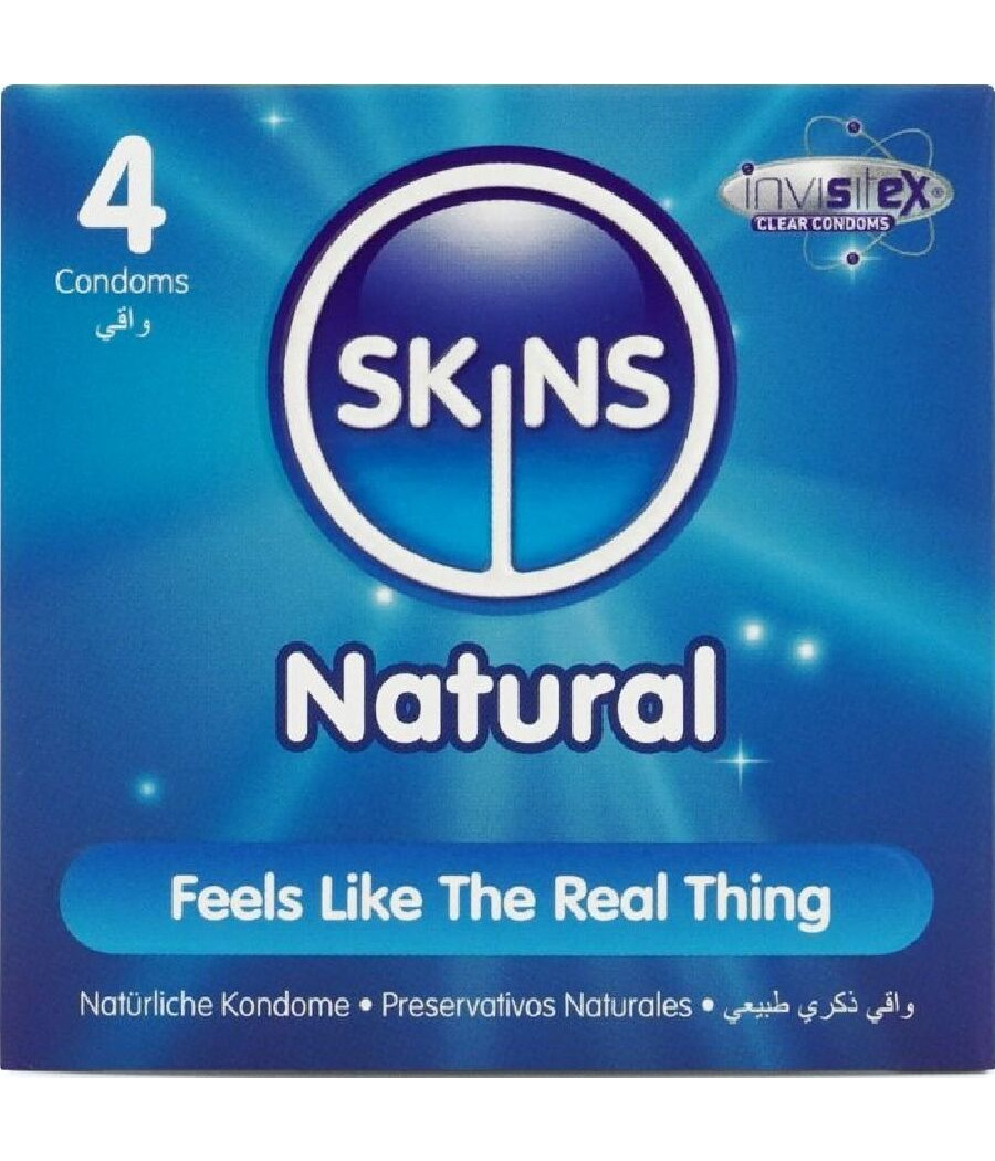 SKINS - PRESERVATIVI NATURALI PREMIUM CONFEZIONE DA 4