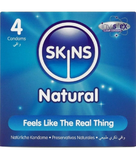 SKINS - PRESERVATIVI NATURALI PREMIUM CONFEZIONE DA 4