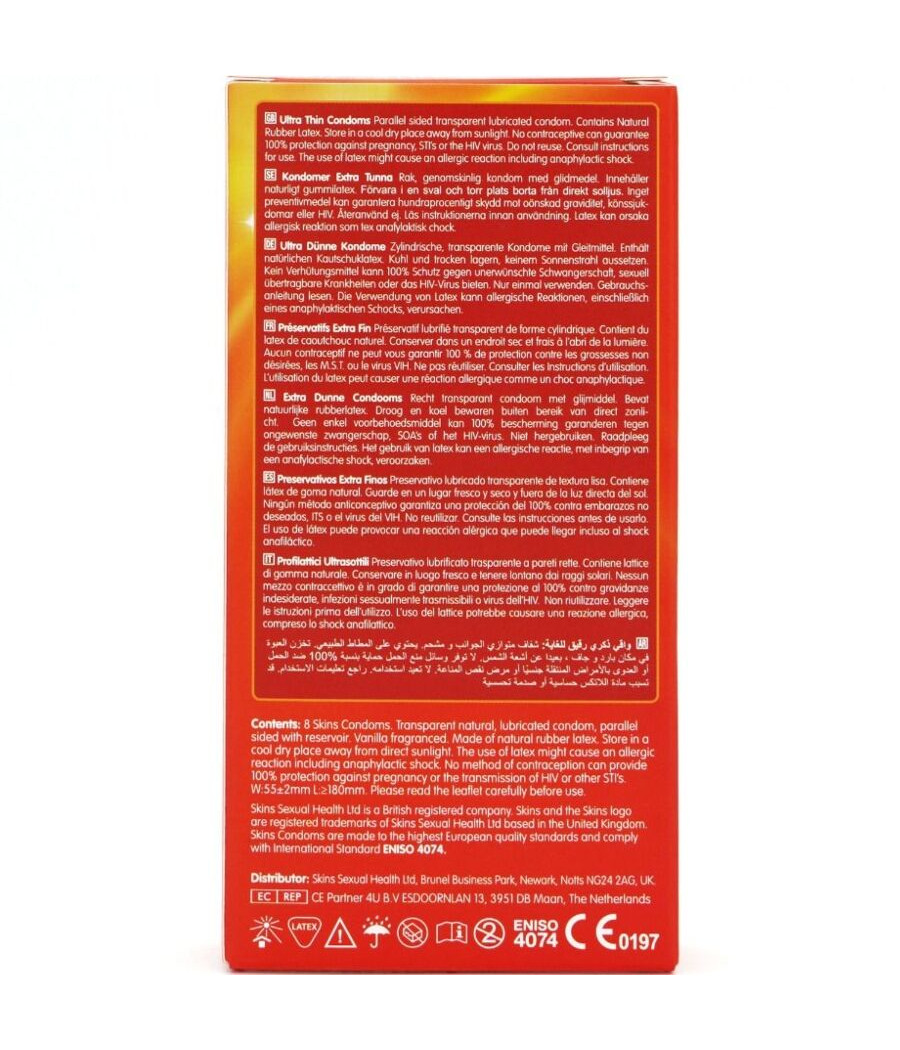 SKINS - PRESERVATIVI ULTRA SOTTILI PREMIUM CONFEZIONE DA 8