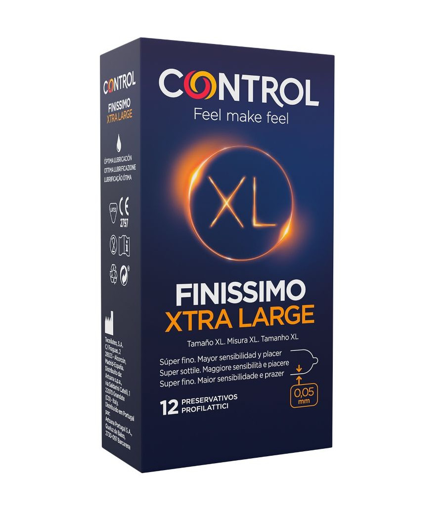 CONTROL - PRÉSERVATIFS FINISSIMO XL 12 UNITÉS