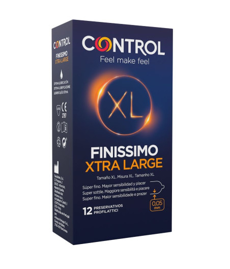 CONTROL - PRÉSERVATIFS FINISSIMO XL 12 UNITÉS