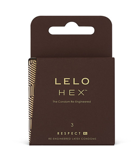 LELO HEX CONDOMS RESPECT XL 3 PACK