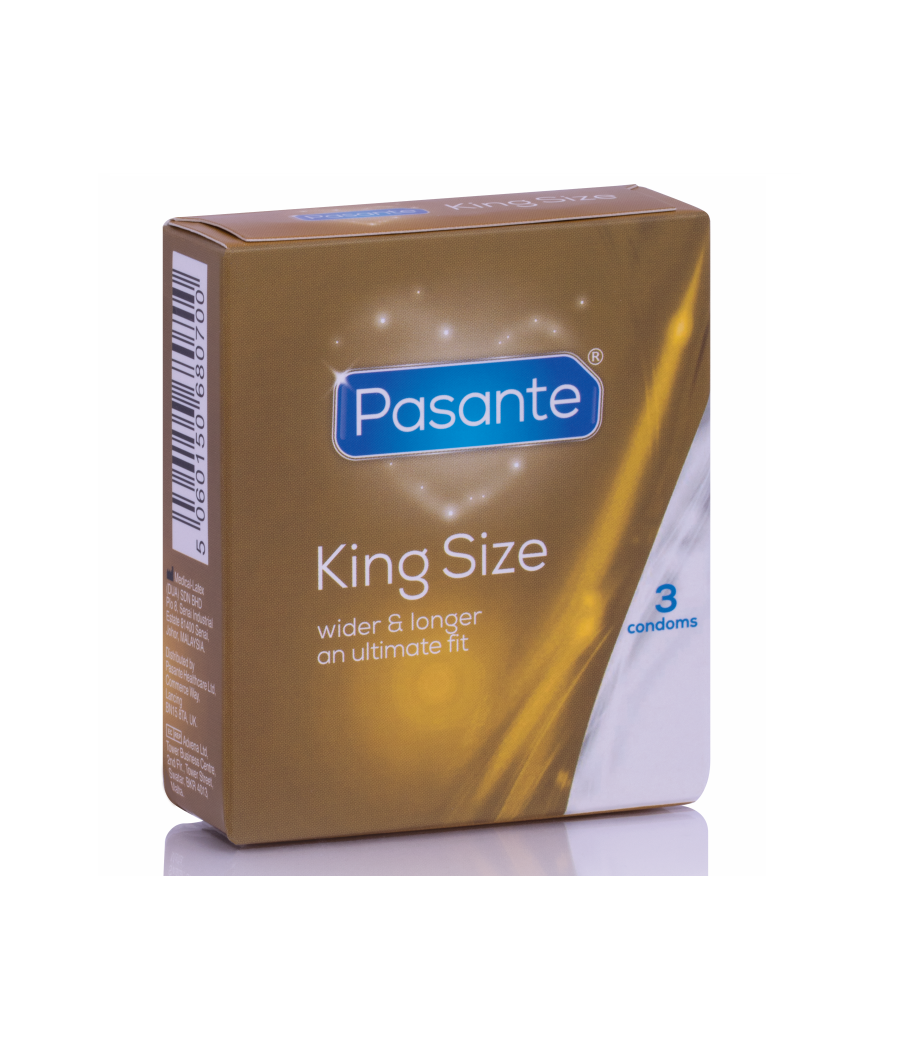 PASANTE - PRESERVATIVOS KING MS LARGOS Y ANCHOS 3 UNIDADES