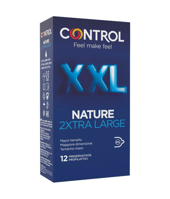 CONTROL - NATURE 2XTRA LARGE XXL CONDOMS - 12 UNITS