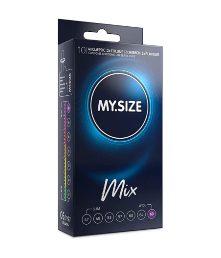 MY SIZE - MIX CONDOMS 69 MM 10 UNITS