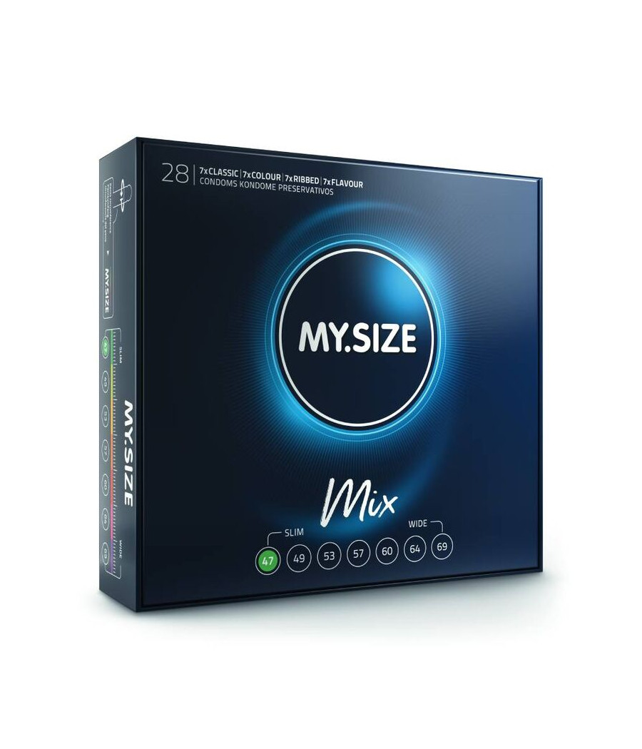 MY SIZE - MIX CONDOMS 47 MM 28 UNITS