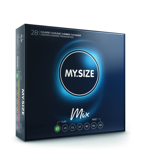 MY SIZE - MIX CONDOMS 47 MM 28 UNITS