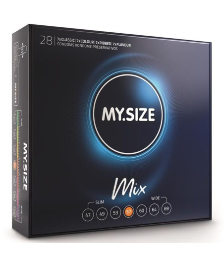 MY SIZE - MIX CONDOMS 57 MM 28 UNITS