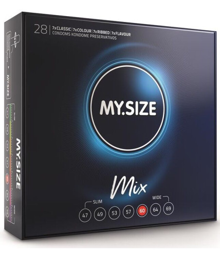 MY SIZE - MIX PRESERVATIVOS 60 MM 28 UNIDADES