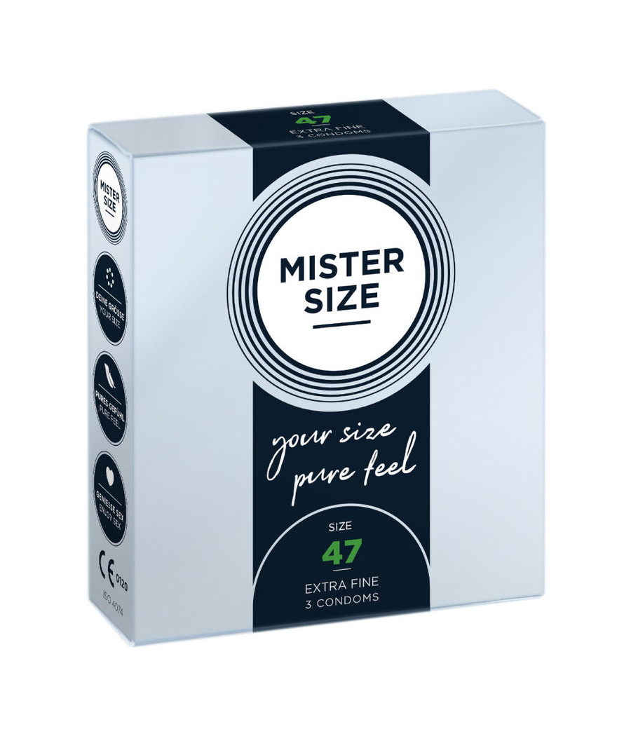 MISTER SIZE - PRESERVATIVOS TALLA XS 47 MM (3 UNIDADES)