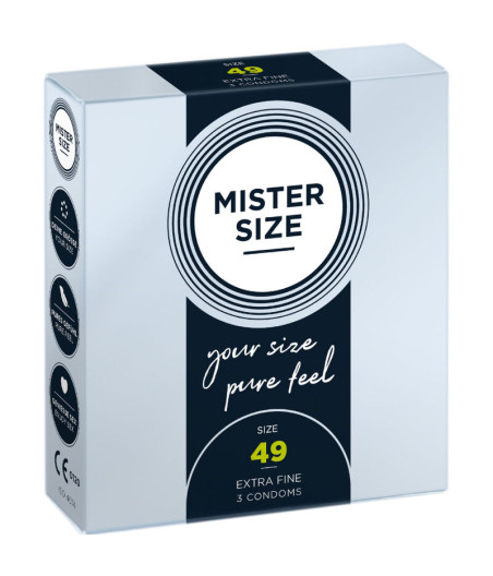 MISTER SIZE - PRESERVATIVOS TALLA S 49 MM (3 UNIDADES)
