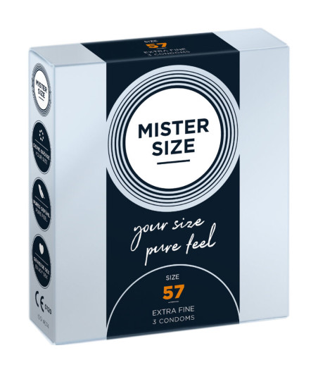 MISTER SIZE - PRESERVATIVO TAGLIA L 57 MM (3 UNITÀ)
