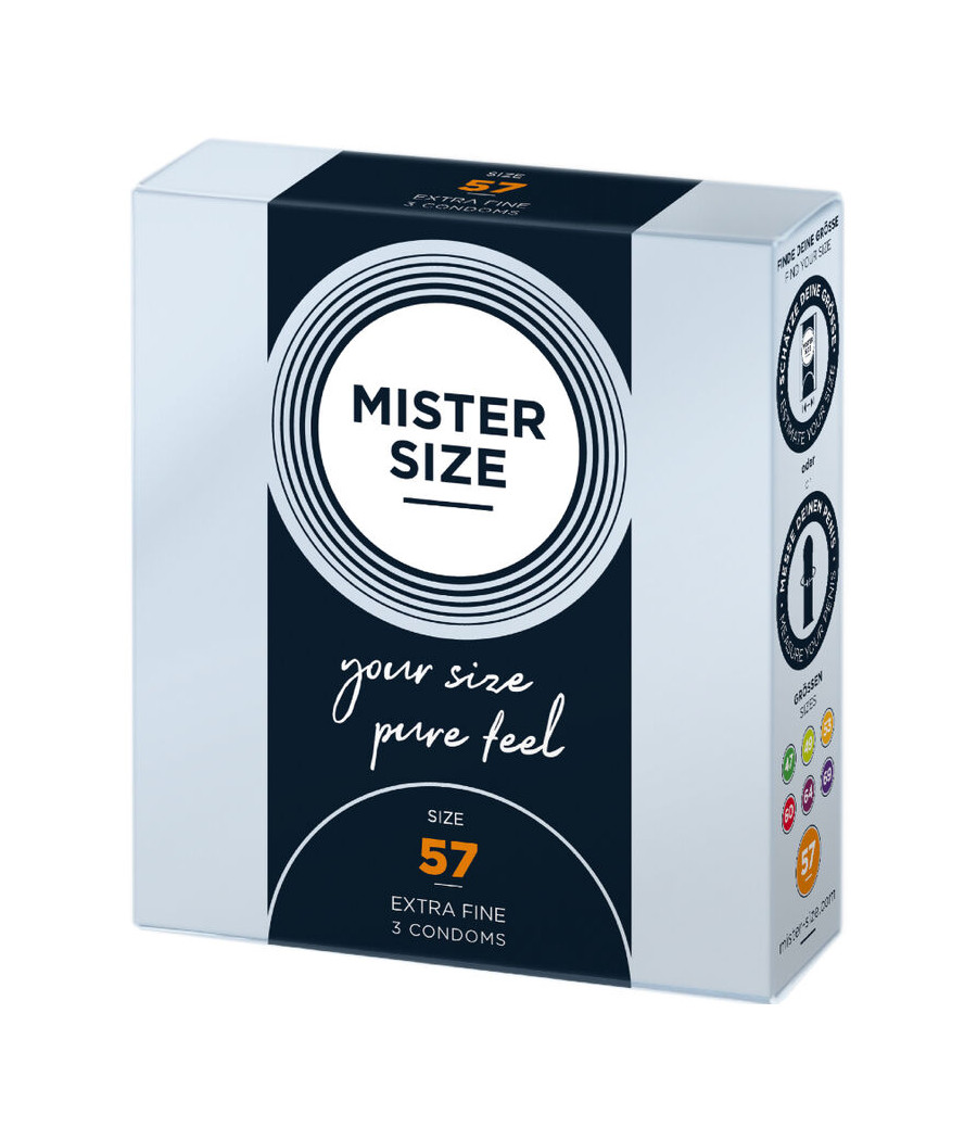 MISTER SIZE - PRESERVATIVO TAGLIA L 57 MM (3 UNITÀ)