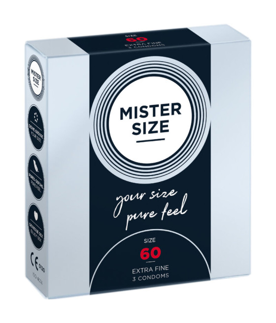 MISTER SIZE - PRESERVATIVO TAMANHO XL 60 MM (3 UNIDADES)