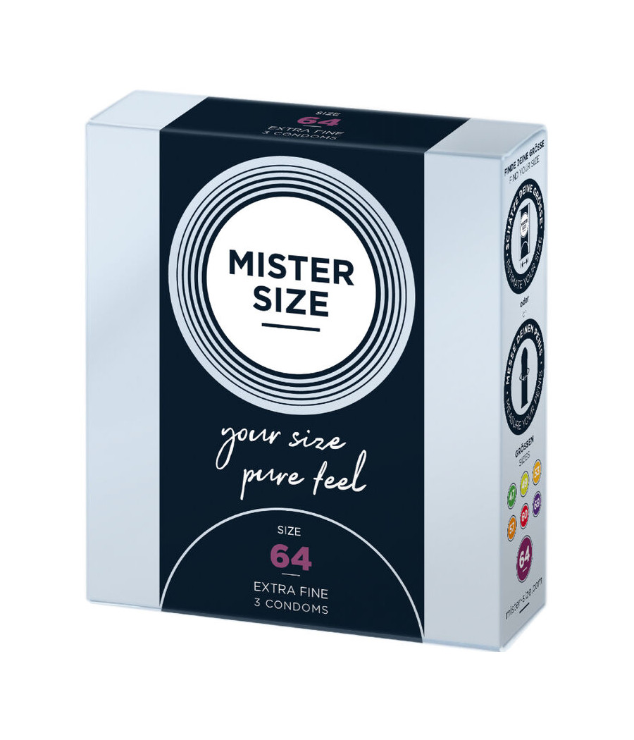 MISTER SIZE - CONDOMS SIZE XXL 64 MM (3 UNITS)