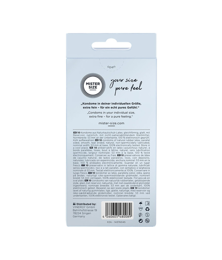 MISTER SIZE - PRESERVATIVOS TALLA M 53 MM (10 UNIDADES)