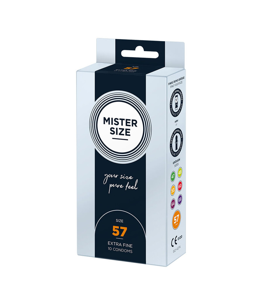 MISTER SIZE - PRESERVATIVO TAMANHO L 57 MM (10 UNIDADES)