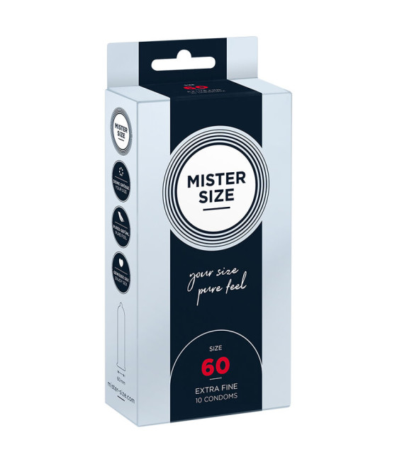 MISTER SIZE - PRESERVATIVO TAMANHO XL 60 MM (10 UNIDADES)