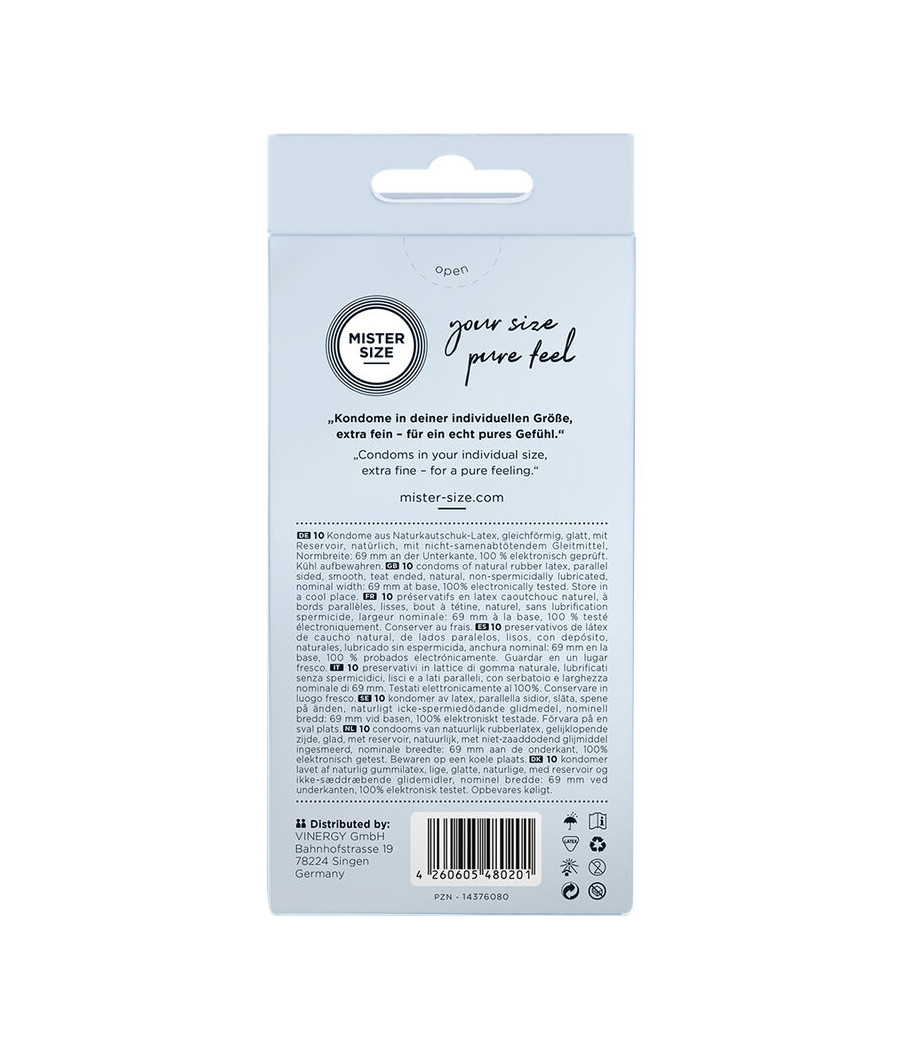 MISTER SIZE - PRESERVATIVOS TAMANHO XXXL 69 MM (10 UNIDADES)