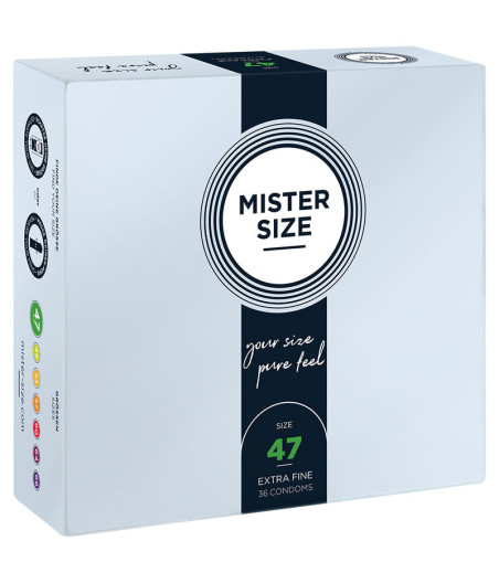 MISTER SIZE - PRESERVATIVOS TALLA XS 47 MM (36 UNIDADES)