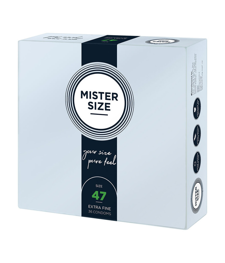 MISTER SIZE - PRESERVATIVOS TALLA XS 47 MM (36 UNIDADES)
