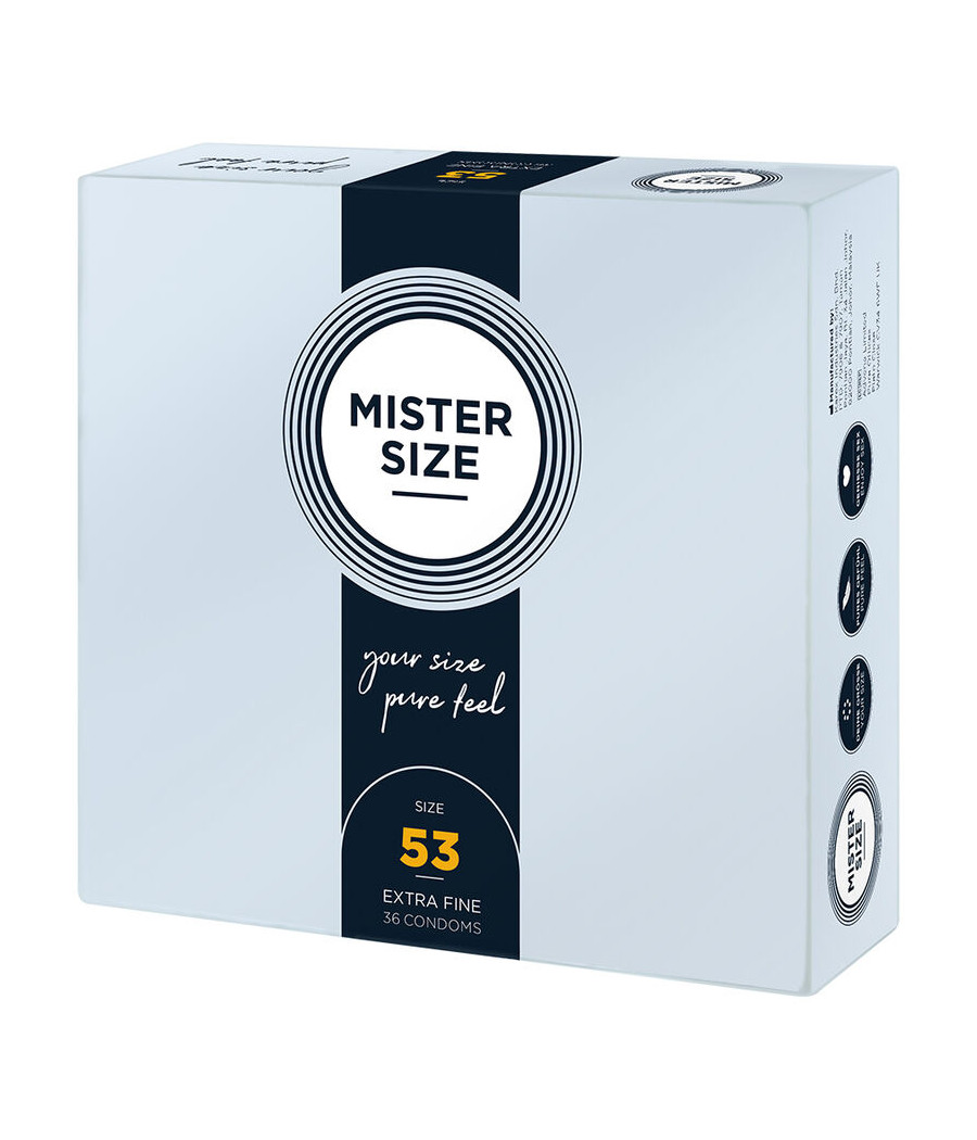 MISTER SIZE - PRÉSERVATIF TAILLE M 53 MM (36 UNITÉS)