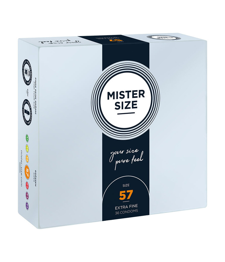 MISTER SIZE - PRESERVATIVO TAMANHO L 57 MM (36 UNIDADES)