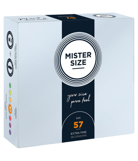 MISTER SIZE - PRESERVATIVO TAMANHO L 57 MM (36 UNIDADES)