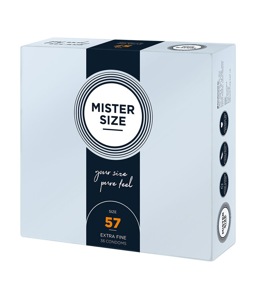 MISTER SIZE - PRESERVATIVO TAMANHO L 57 MM (36 UNIDADES)