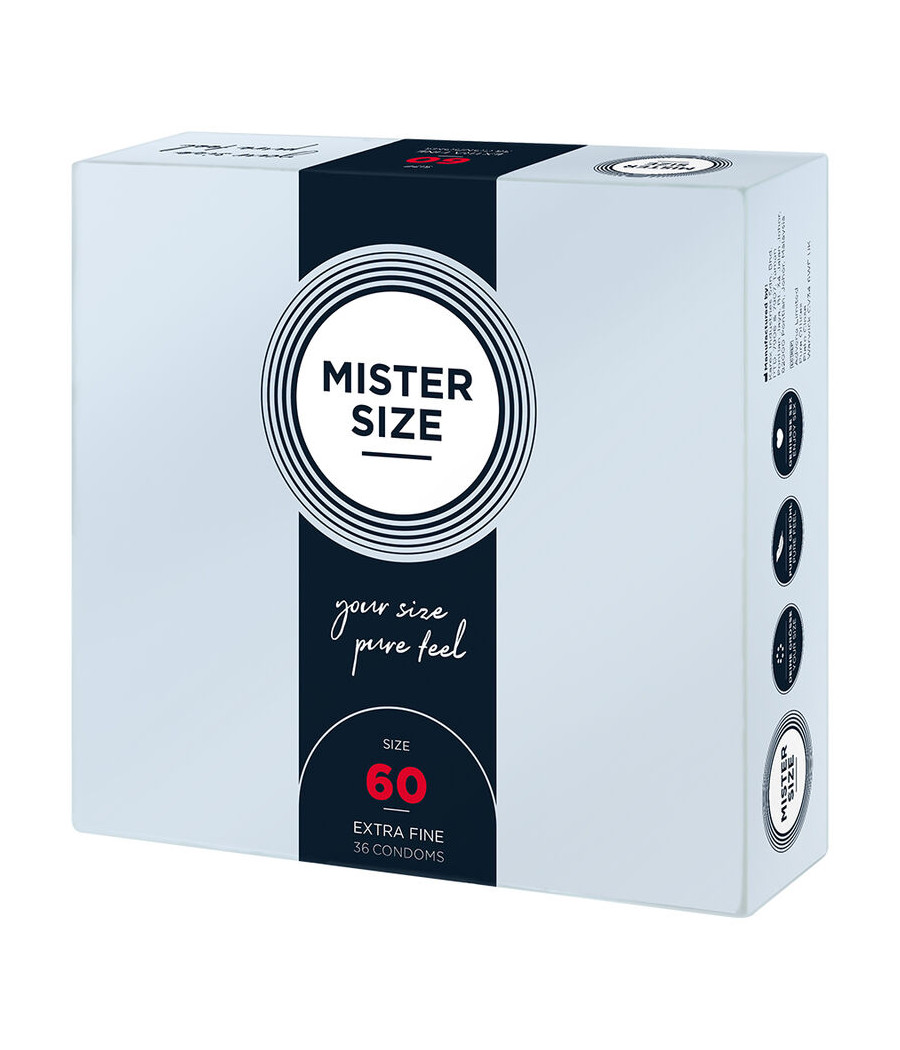 MISTER SIZE - PRÉSERVATIF TAILLE XL 60 MM (36 UNITÉS)