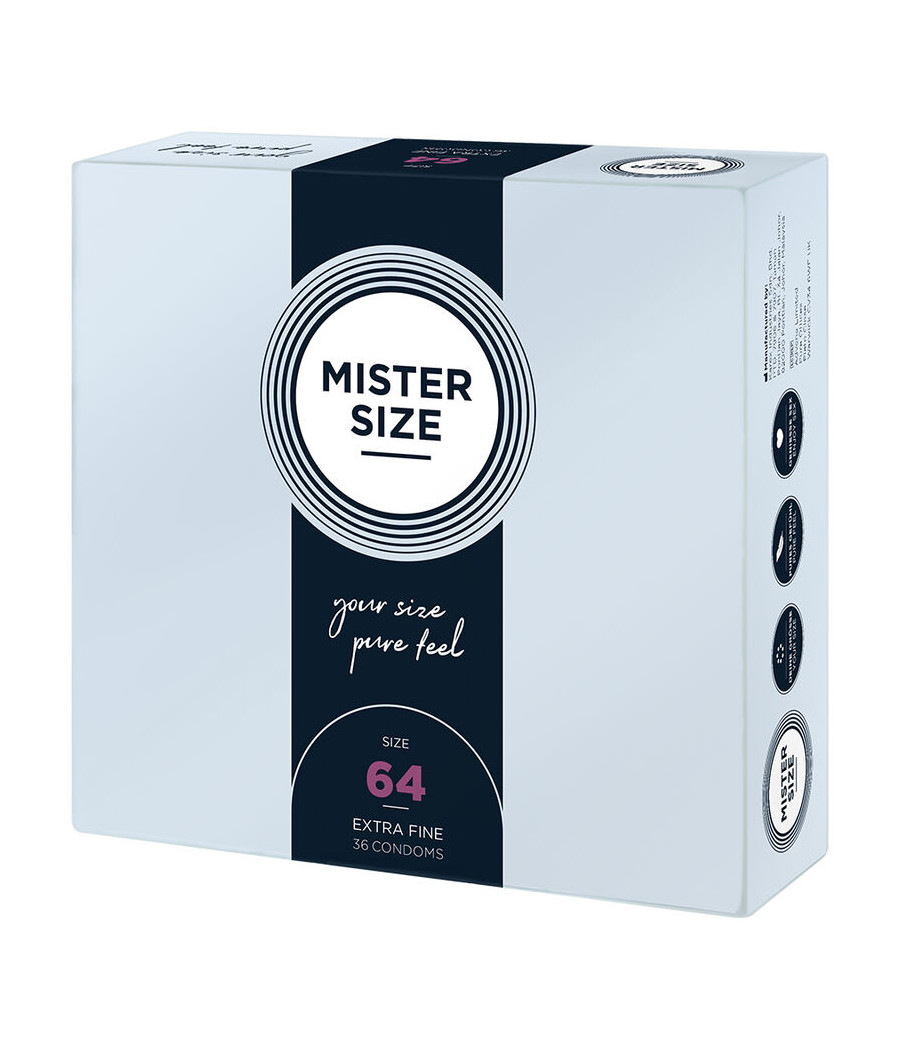 MISTER SIZE - PRÉSERVATIFS TAILLE XXL 64 MM (36 UNITÉS)