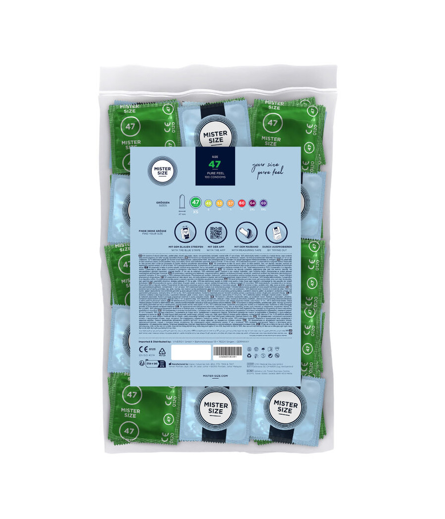 MISTER SIZE - CONDOM SIZE XS 47 MM (100 UNITS)