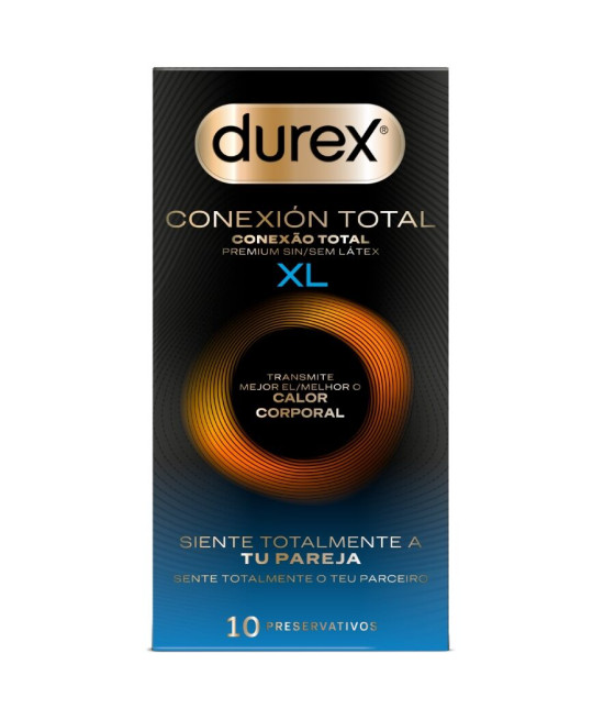 DUREX - CONEXIÓN TOTAL XL ULTRA FINO PLUS SIN LÁTEX 10 UNIDADES