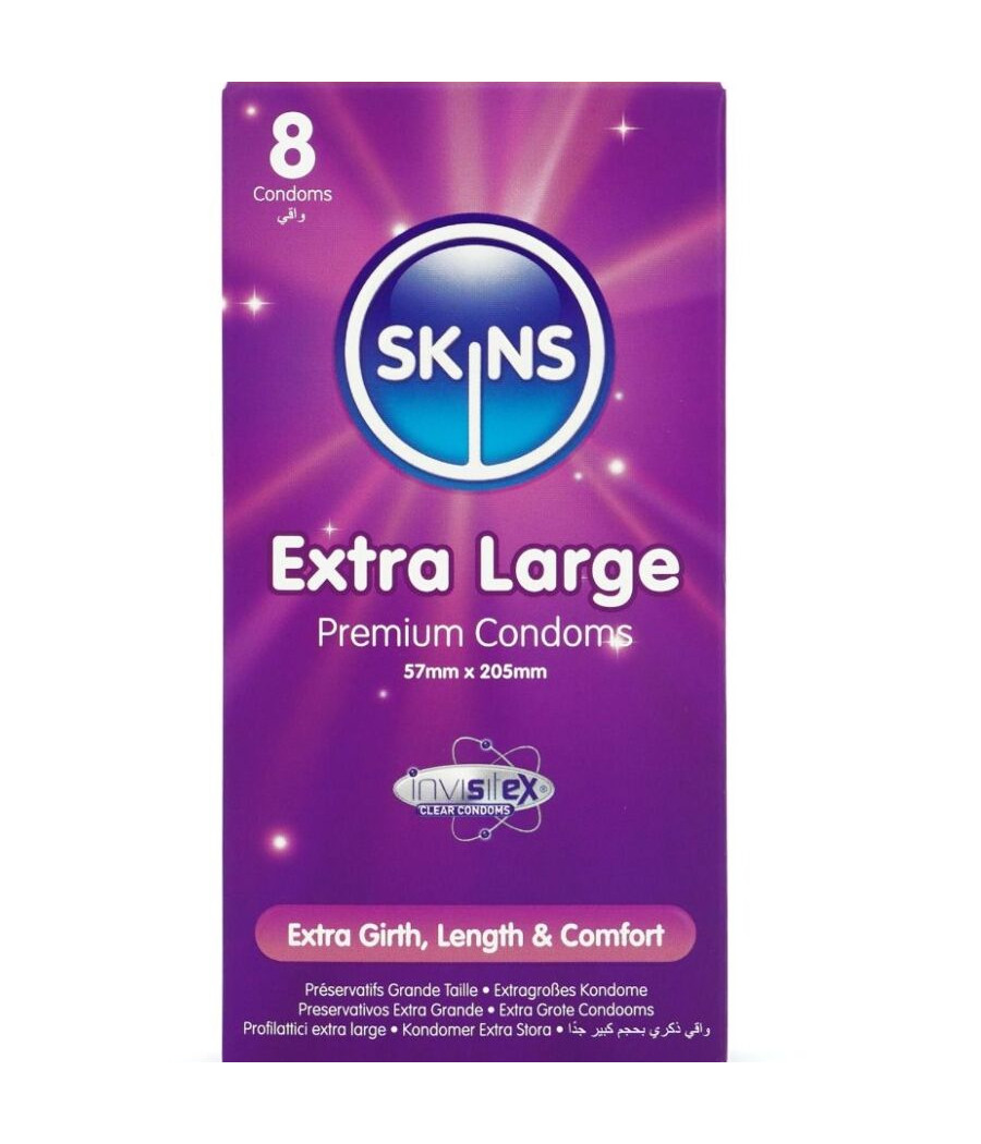 SKINS - TAMAÑO XL PRESERVATIVOS PREMIUM PACK 8