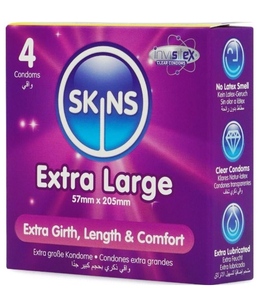SKINS - TAMAÑO XL PRESERVATIVOS PREMIUM PACK 4