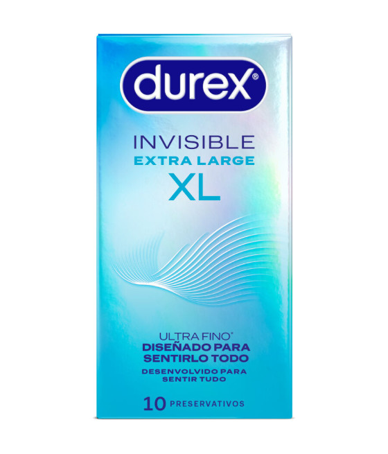 DUREX - PRÉSERVATIFS INVISIBLES XL 10 UNITÉS