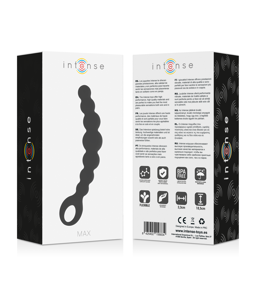 INTENSE - ANAL BEADS MAX NEGRO