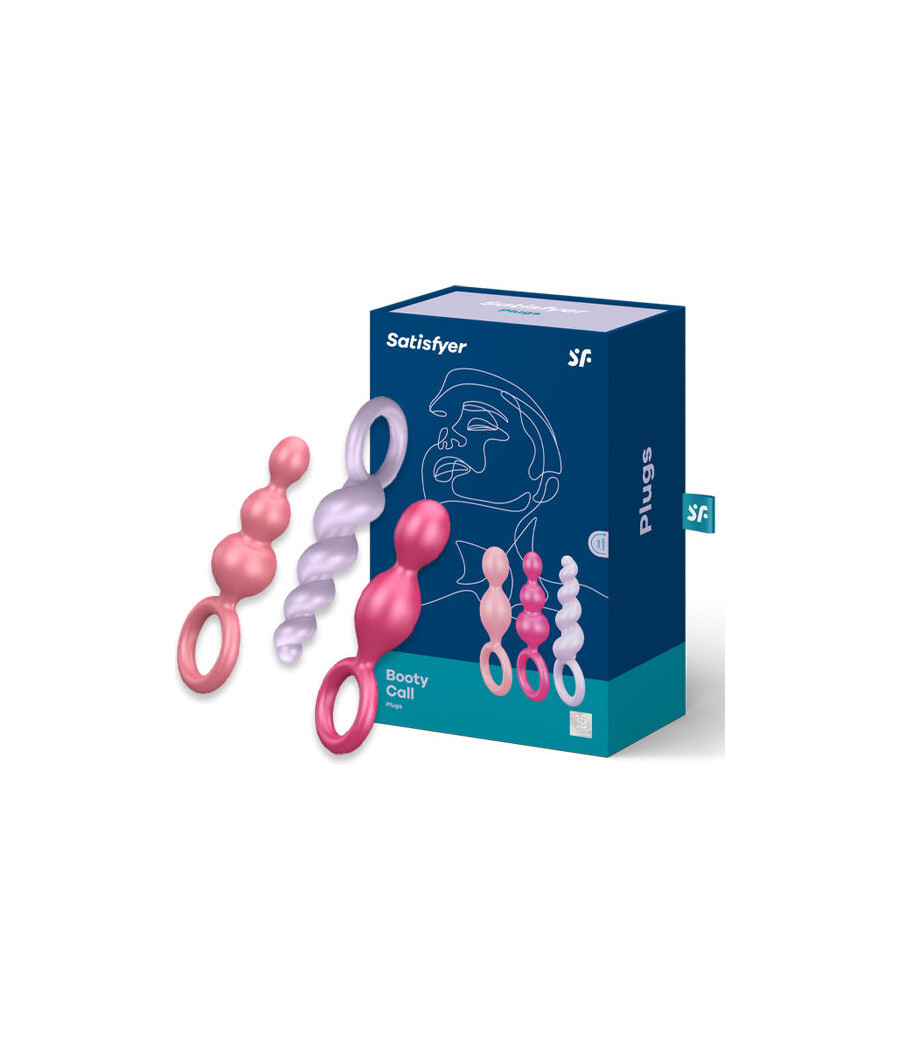 SATISFYER - CONJUNTO DE PLUGS ANAIS 3 PCS TRICOLOR