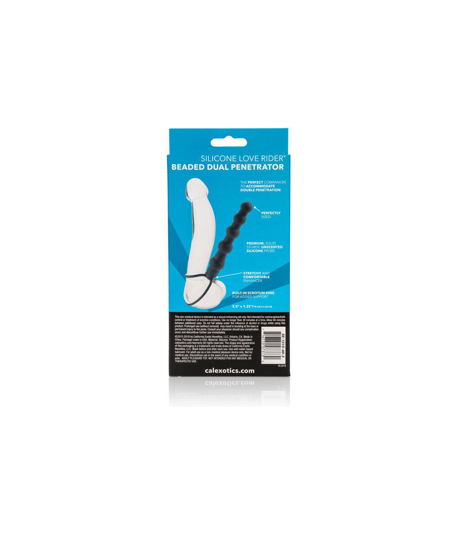 CALEXOTICS - BEADED DUAL PENETRATOR SCHWARZ