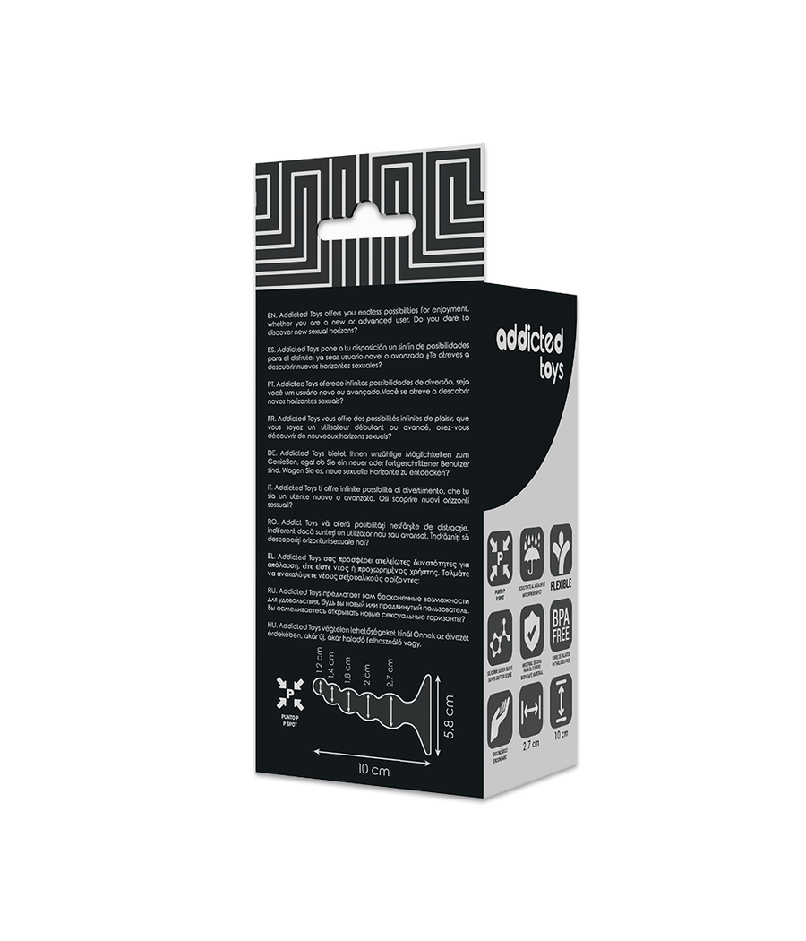 ADDICTED TOYS - ANAL SEXUAL PLUG 10 CM NEGRO
