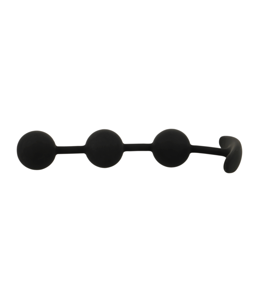 BLACK&SILVER - CHAPELET ANAL HARRY 3 SPHÈRES EN SILICONE 14 CM